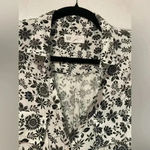 Gap Soft Boyfriend Fit Back White Floral Collared Button Down Pockets Size S Photo 2