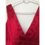 Forever 21 Women's Sleeveless Satin Body Con Tank Dress Size Large Red Photo 3
