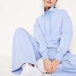 Old Navy  Women's Sky Blue Half-Zip Hoodie Photo 6