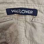 WallFlower Womens Overalls Shortalls Pink Linen‎ Rayon Blend Size Small Tan Photo 5