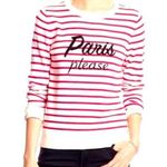 Banana Republic “Paris” red white Navy sweater sz small Photo 0
