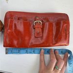 TANO Vintage Red Soft Leather Zip Around Wallet Distressed Magnetic Photo 10