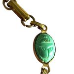 Vintage Egyptian Revival Scarab Gold tone Bracelet Photo 8