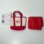 Trader Joe’s Canvas Micro Mini Tote with Reusable Grocery Bag Charm Red Photo 5