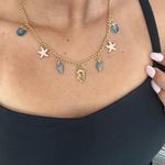 Gold Beachy Charm Necklace Photo 2