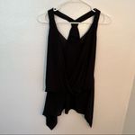 BCBGMAXAZRIA Solange Back-Drape Halter Top Black Photo 2