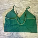 Auden Green Unlined Ribbed Cotton Blend Triangle BraletteAdjustable Straps XXL Photo 3