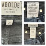 AGOLDE  Remy High Rise Straight Button Fly Jeans Satellite Dark Blue Black Sz 25 Photo 10
