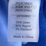 Universal Standard Linen Blend Button-Down Shirt Blue Size 4XS / 00-0 New Photo 5