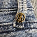 Driftwood  Jackie Crop Embroidered Floral Cuffed Jeans Medium Wash Size 26 Photo 8