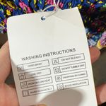 Uimlk open shoulder blue pink floral short trumpet sleeve stretchy chest & waist Size M Photo 4