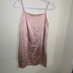 Kendall + Kylie Blush Pink Satin‎ slit mini dress Photo 2