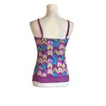 Route 66 Vintage Lace Trim Cami Tank Top Y2K Chevron Print Coquette Sz XS Photo 1