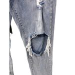 Pretty Little Thing Women's Light Blue Boyfriend Distressed Jeans Sz 10 Photo 4