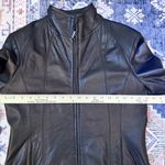 Siena 100% Leather Black Jacket Full Zip High Neck Lined Women’s Size Medium Photo 12