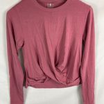 Calia Dusty Rose Front Wrap Long Sleeve Athleisure Top Size Small Pink Photo 1