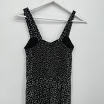 Loft Outlet Black Pattern One Piece Cropped Jumpsuit Size XS Smocked Photo 6