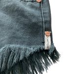 One Teaspoon 4040 Skirt With Low Waist & Raw Hem Size 27 black Denim button fly Photo 7