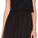 BCBGeneration BCBGGeneration Lace tulle black minimalist mini dress Photo 0
