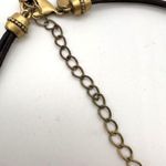 Chico's Chico’s leather multi cord layered enamel coated pendant necklace espresso brown Photo 4