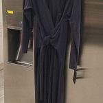 Norma Kamali 💕💕 Ty Front NK Shirt Cropped Straight Leg Jumpsuit ~ Pewter XS NWT Photo 0