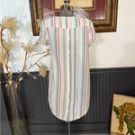Cloth & Stone  Linen Blend Striped Button Back Dress ~ Size Small 💚🍄 Photo 3