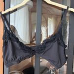 SKIMS  fits everybody lace bralette bra onyx vneck triangle adjustable straps L Photo 1