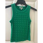 White Birch  green Sleeveless Tank Top Crew Neckline Fitted Women’s Size small Photo 4