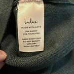 Lulus  NWT Sweater Dress Sz MED Rhapsodize Emerald Green Balloon Sleeve Bodycon Photo 6