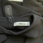 ZARA Knit Black Zip Back Long Sleeve Heavyweight Mini Dress Photo 8