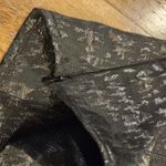 H&M  Black Leopard Print Jacquard Puff Sleeve Printed Metallic Long sleeve top M Photo 3