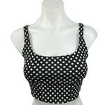 ZARA Black White Square Neck Polka Dot Pullover Y2K Chic Crop Tank Top Size M Photo 0