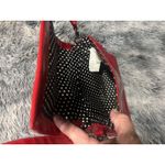 Disney  Parks Authentic Minnie Mouse Black & White Bow Red Vinyl Crossbody Purse Photo 2