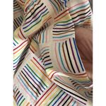 Linen rainbow pride button down tiered ruffle sleeveless short dress Small Photo 3