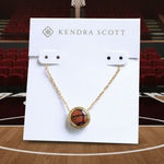Kendra Scott  Basketball Gold Orange Goldstone Short Necklace Photo 0