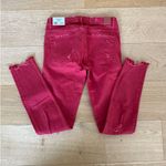 ZARA  - Damaged Skinny Jeans in Red Photo 2