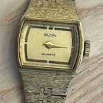 Elgin Ladies Watch Vintage Gold Tone Bracelet, Dial, Hands, Markers Photo 1