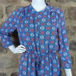 Daniel Rainn Blue Dress Woman's Size Small Lightweight Lined Pattern Photo 2
