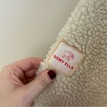 Ivory Ella  Cream and Tan Teddy Half Zip Jacket Size Small Photo 6