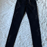 Mavi Adriana Mid rise Super Skinny Jeans black with silver star prints size 27 Photo 0