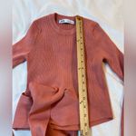 ZARA  ribbed sweater with tie closure Size Small Color Peach Photo 3
