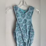 Loft  Blue Floral High Neck Crossover  Dress Photo 4