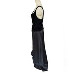 Vtg 90s Scott McClintock Maxi Velvet Corset Boned Satin Dress size 12 Black Size M Photo 2