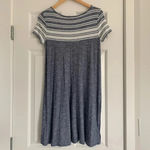 Max Studio  Babydoll Striped Scoop Neck T-Shirt Dress - Blue - Size XS - EUC‎ Photo 5