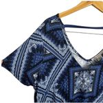 American Rag Blue Paisley Bandana Print Swing Boho Tunic Top Size 1X NWT Photo 6