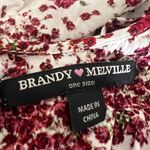 Brandy Melville  Rose Jada Floral Open Back Mini Dress Tunic Women's One Size Photo 4