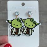 Hello Kitty Yoda Green Stud Earrings Photo 0