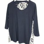 Le lis Stitch Fix Black & Cream Contrast Blouse Photo 0