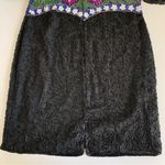Vintage Night Vogue Silk Floral Sequin & Beaded Embellished Long Sleeve Dress L Black Size L Photo 13