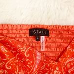 1. State 1.‎ STATE Orange Coral Paisley Sweetheart Smocked Top Cottagecore Medium New Photo 2